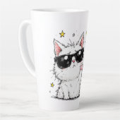 Tasse Latte Conception de lunettes de soleil pour chat cool (Angle gauche)