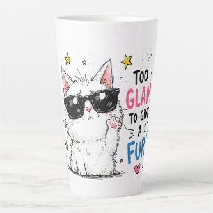 Tasse Latte Conception de lunettes de soleil pour chat cool