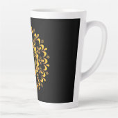 Tasse Latte Conception de mandala unique doré-95747 (Droite)