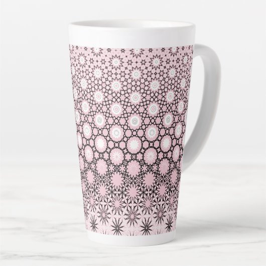 Tasse Latte Conception de métamorphose rose (Angle droit)