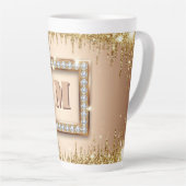 Tasse Latte Conception de monogramme personnalisé Nom ✨ (Angle droit)