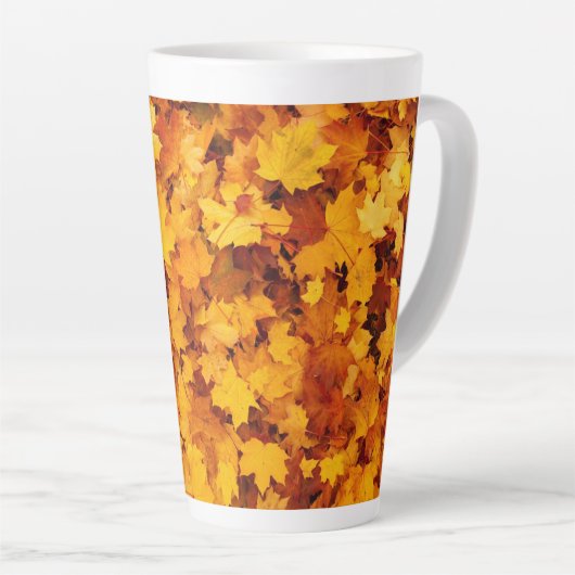 Tasse Latte Conception de Motif Maple Leaf (Angle droit)