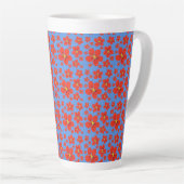 Tasse Latte Conception de Nasturtium sur muqueuse latte (Angle droit)