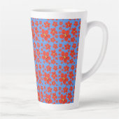 Tasse Latte Conception de Nasturtium sur muqueuse latte (Droite)