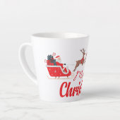 Tasse Latte Conception de Noël et rennes (Angle gauche)