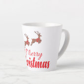 Tasse Latte Conception de Noël et rennes (Angle droit)