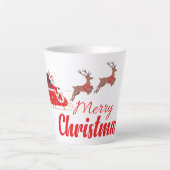 Tasse Latte Conception de Noël et rennes (Devant)