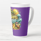 Tasse Latte Conception de paradis tropical Tropic Vibes (Angle droit)