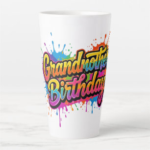 Tasse Latte Conception de projection de peinture colorée pour