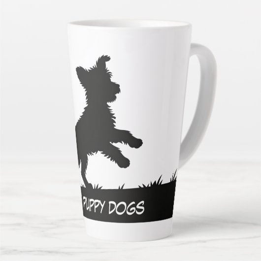 Tasse Latte Conception de silhouettes d'animaux mignons - Chie (Angle droit)