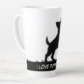 Tasse Latte Conception de silhouettes d'animaux mignons - Chie (Angle gauche)