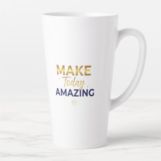 Tasse Latte Conception de soleil marine or Make Today Amazing (Droite)