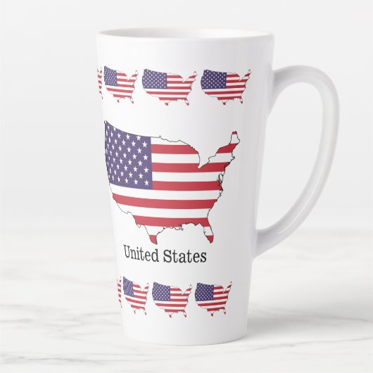 Tasse Latte Conception de souvenir de drapeau et de carte des (Droite)
