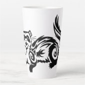 Tasse Latte Conception de tatouage de Ferret Tribal (Devant)