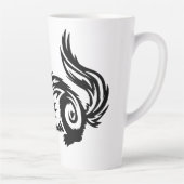 Tasse Latte Conception de tatouage de Ferret Tribal (Droite)