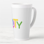 Tasse Latte Conception de texte simple (Angle droit)