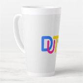 Tasse Latte Conception de texte simple (Angle gauche)