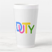 Tasse Latte Conception de texte simple (Devant)