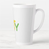Tasse Latte Conception de texte simple (Droite)