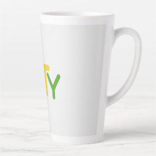 Tasse Latte Conception de texte simple