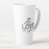 Tasse Latte Conception de typographie chrétienne Aimer comme J (Angle droit)