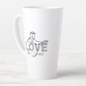 Tasse Latte Conception de typographie chrétienne Aimer comme J (Angle gauche)