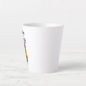 Tasse Latte Conception de typographie de notes de couleur "La (Devant)