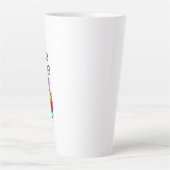 Tasse Latte Conception de typographie de notes de couleur "La (Devant)