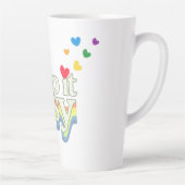Tasse Latte Conception de typographie Rétro Fierté facile à vi (Droite)