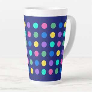 Tasse Latte Conception de vaisselle à points géométriques colo