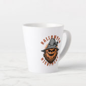 Tasse Latte Conception d'épouvantail de citrouille d'Halloween (Angle droit)