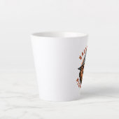 Tasse Latte Conception d'épouvantail de citrouille d'Halloween (Devant)