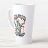 Tasse Latte Conception d'esprit libre nation libre (Angle gauche)