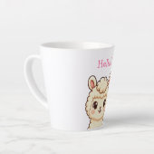 Tasse Latte Conception d'illustration de lama mignon (Angle gauche)