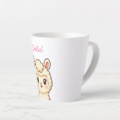 Tasse Latte Conception d'illustration de lama mignon (Angle droit)