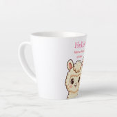 Tasse Latte Conception d'illustration de lama mignon (Angle gauche)