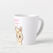 Tasse Latte Conception d'illustration de lama mignon (Angle droit)