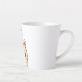 Tasse Latte Conception d'illustration de lama mignon (Droite)