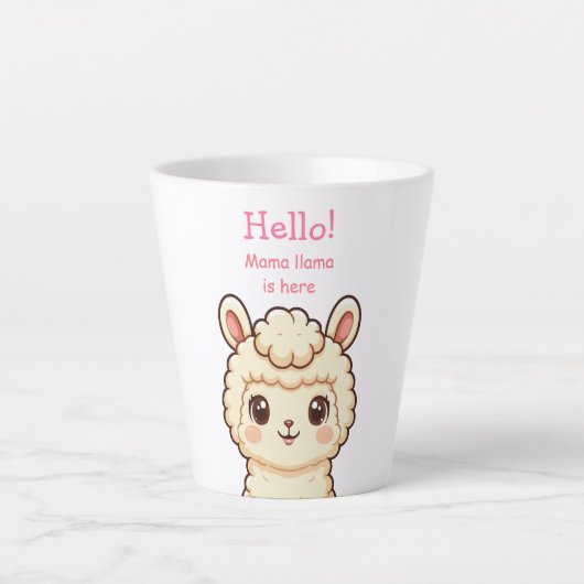 Tasse Latte Conception d'illustration de lama mignon (Devant)