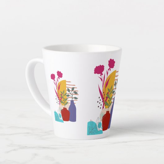 Tasse Latte Conception d'œuvres d'art (Angle gauche)
