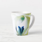 Tasse Latte Conception D'Orchidées D'Impression Bleu Et Jaune (Angle droit)