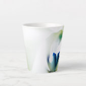 Tasse Latte Conception D'Orchidées D'Impression Bleu Et Jaune (Devant)