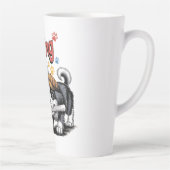 Tasse Latte Conception drôle de chien d'investigation (Droite)