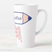 Tasse Latte Conception du crayon enseignant de l'éducation spé (Droite)