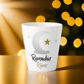 Tasse Latte Conception du croissant Ramadan Kareem - Mubarak i
