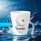 Tasse Latte Conception du croissant Ramadan Kareem - Mubarak i
