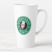 Tasse Latte Conception du logo de l'infirmière inscrite (Droite)