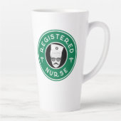 Tasse Latte Conception du logo de l'infirmière inscrite (Droite)