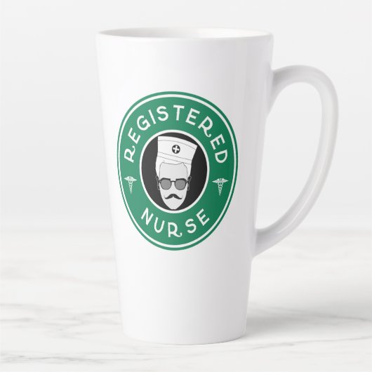 Tasse Latte Conception du logo de l'infirmière inscrite (Droite)