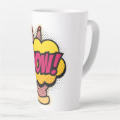 Tasse Latte Conception du logo "Wow" (Angle droit)